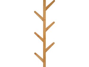 Estia Κρεμάστρα Τοίχου Bamboo Κάθετη 6 Θέσεων με Πλακέ Γάντζους 84x26x6.8cm 04-19709