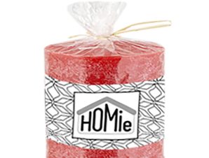 Κερί Αρωματικό Κορμός 7×7,5εκ. Homie 37-68-red – Homie – 37-68-red