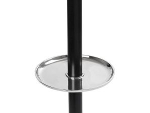 Τασάκι Αντιανεμικό με Stand Αλουμινίου Ασημί/Μαύρο Φ24x70cm FLA314 Espiel