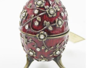 Διακοσμητικό Κουτάκι Μινιατούρα Αυγό Κόκκινο Με Σμάλτο & Στρας Royal Art 10εκ. BOS5659RD (Χρώμα: Κόκκινο) – Royal Art Collection – BOS5659RD