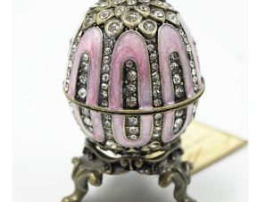 Διακοσμητικό Κουτάκι Μινιατούρα Αυγό Ροζ Με Σμάλτο & Στρας Royal Art 7εκ. BOS9019P (Χρώμα: Ροζ) – Royal Art Collection – BOS9019P