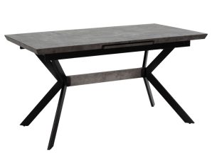 Τραπέζι Jessamy pakoworld επεκτεινόμενο MDF 43mm γκρι cement-μαύρο 140/180x80x76εκ – PAKO WORLD – 101-000066
