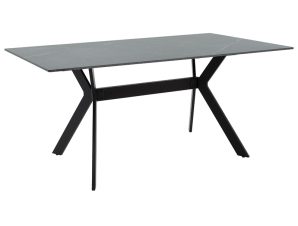 Τραπέζι Olivet pakoworld sintered stone μαύρο μαρμάρου-μαύρο 180x90x75εκ – PAKO WORLD – 029-000142